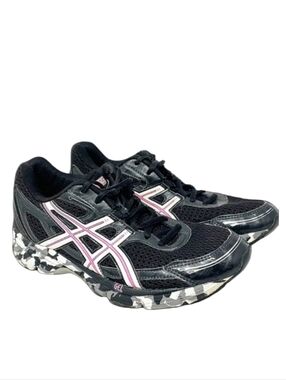 Asics SZ 6 Black/Pink Camouflage Running/Training Sneakers